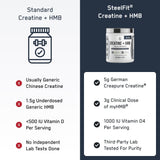 SteelFit frasco en mano para comparar tamaño y portabilidad