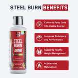SteelFit Steel Burn primer plano de la etiqueta Carnipure para tranquilidad de calidad