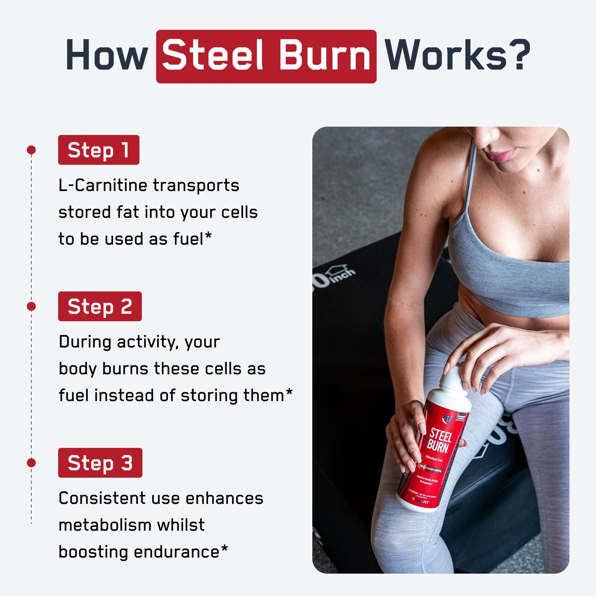 SteelFit vertiendo líquido en vaso para consumo rápido y beneficio de facilidad