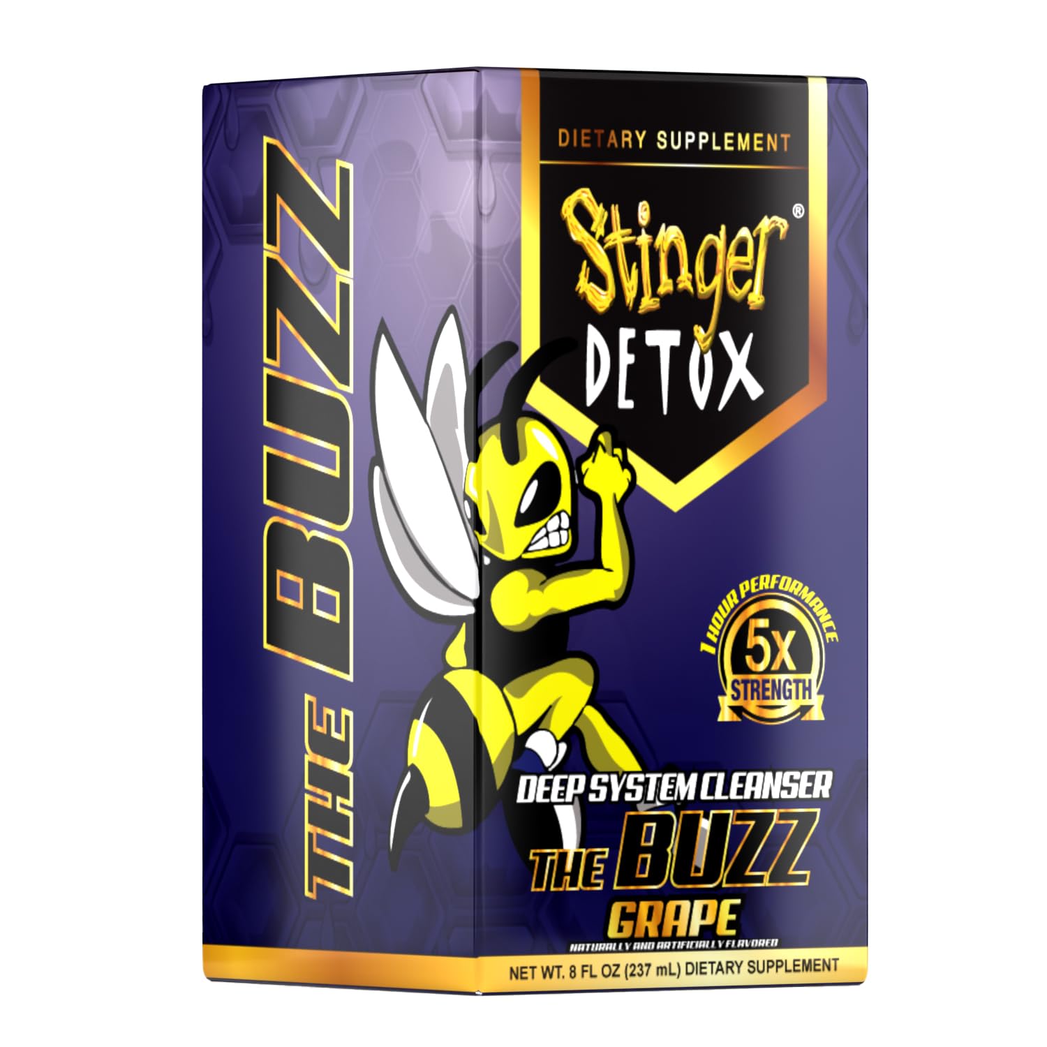 Stinger Detox bebida en mano en uso portátil demostrando conveniencia y rápida toma