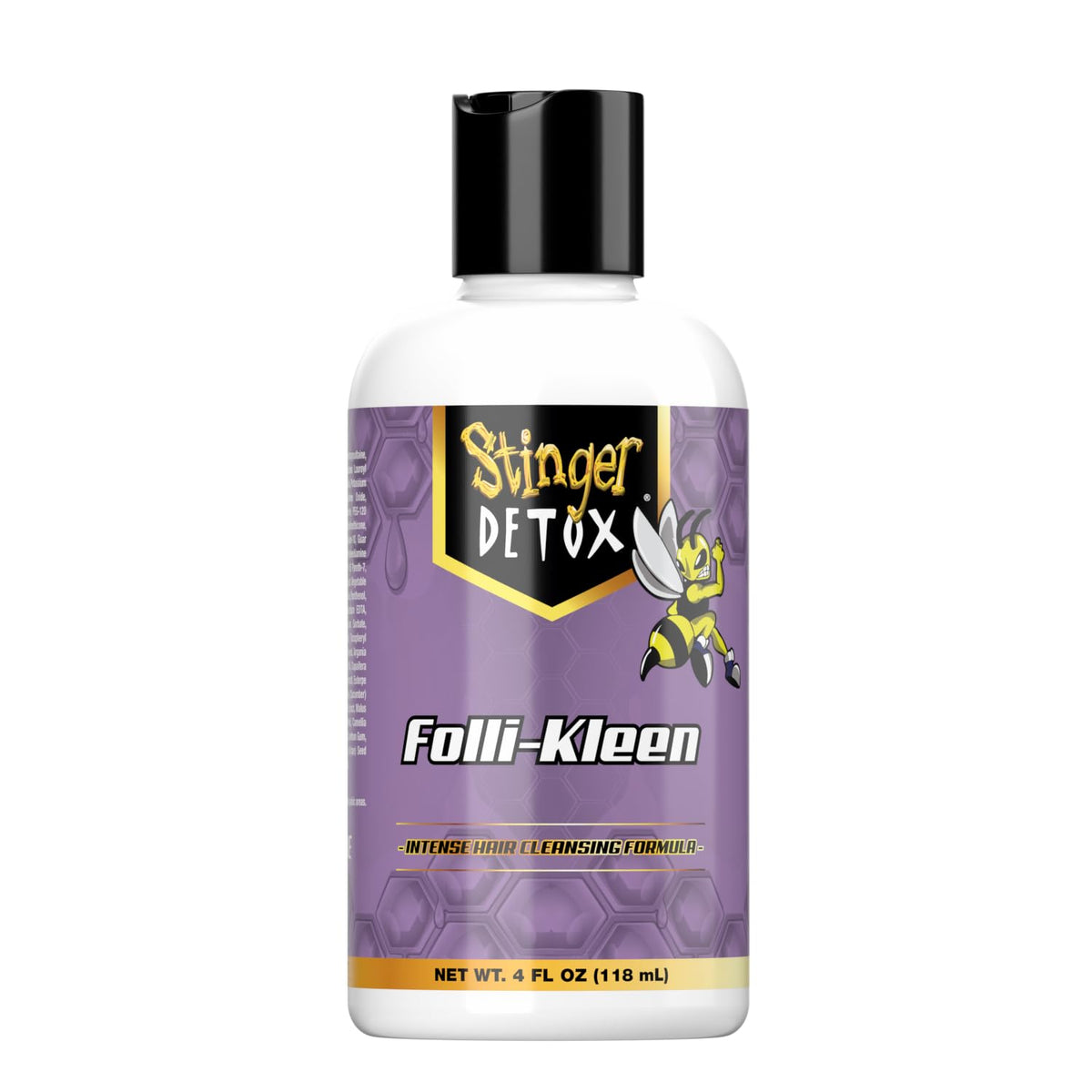 Stinger Detox frente del envase mostrando etiqueta clara y beneficio de limpieza profunda