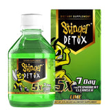 Stinger Detox botella frente mostrando etiqueta y beneficio de apoyo desintoxicante