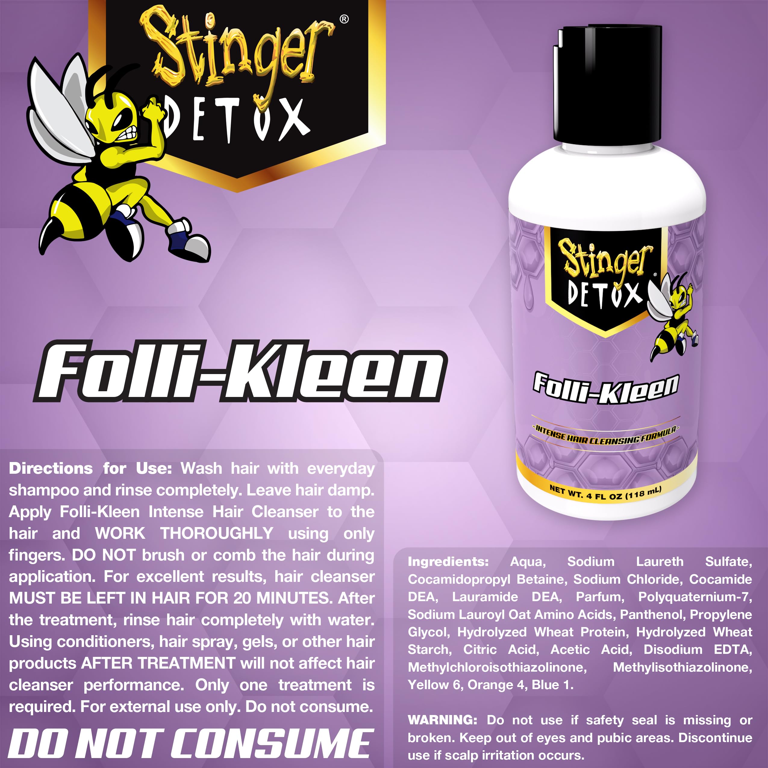 Stinger Detox comparativa de tamaño 4 fl oz ideal para viajes y aplicaciones puntuales