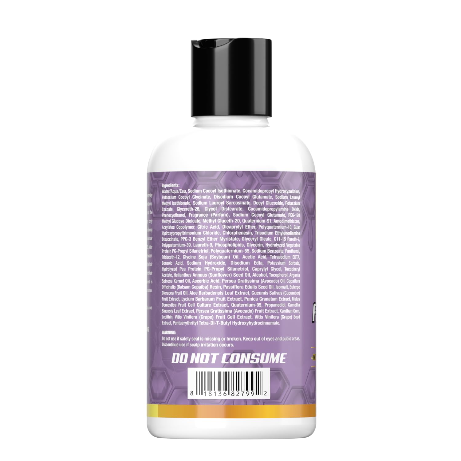Stinger Detox textura del shampoo en gota destacando ingredientes naturales y efecto purificante