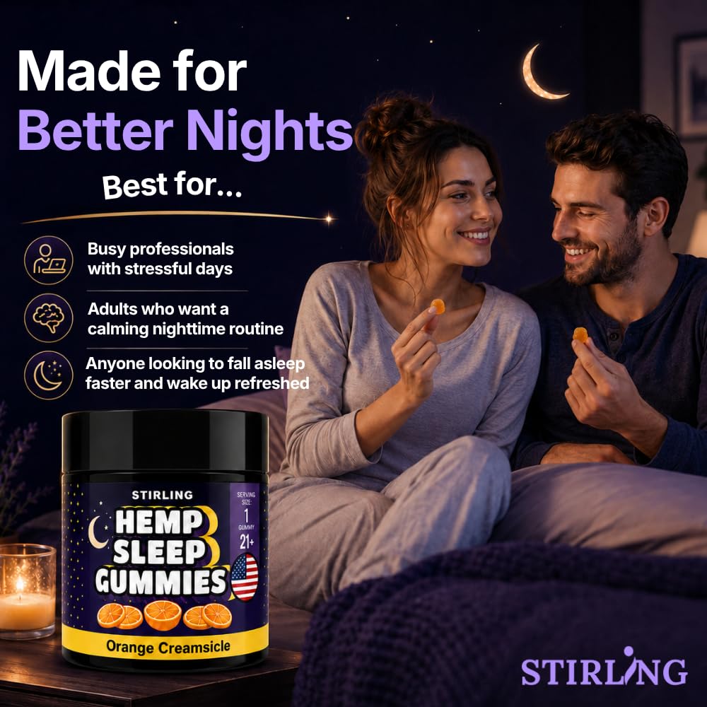STIRLING gominolas en mano para mostrar tamaño y dosificación fácil