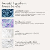 Stonehenge Health polvo prebiótico NutraFlora que realza crecimiento bacteriano