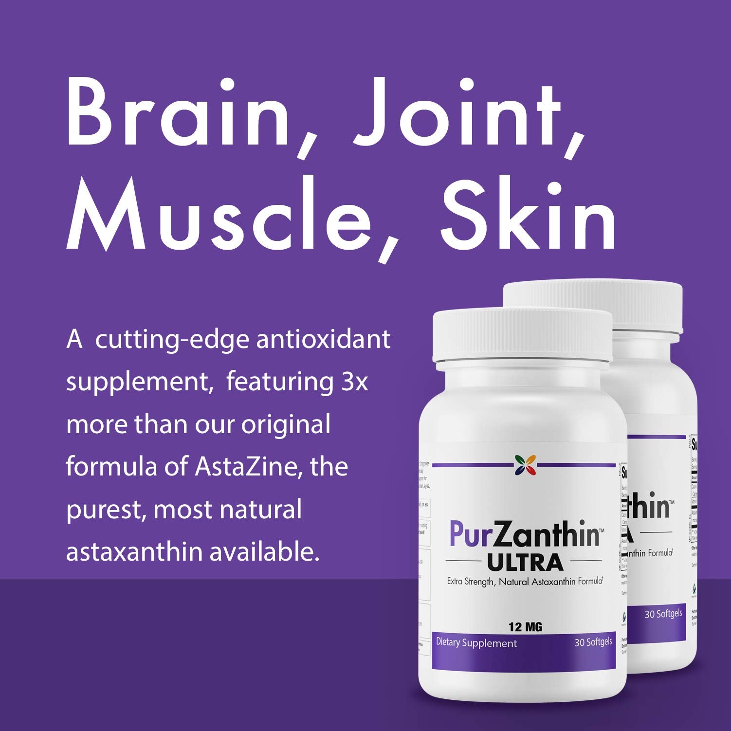 Stop Aging Now PurZanthin Ultra cápsula blanda en primer plano para fácil ingestión