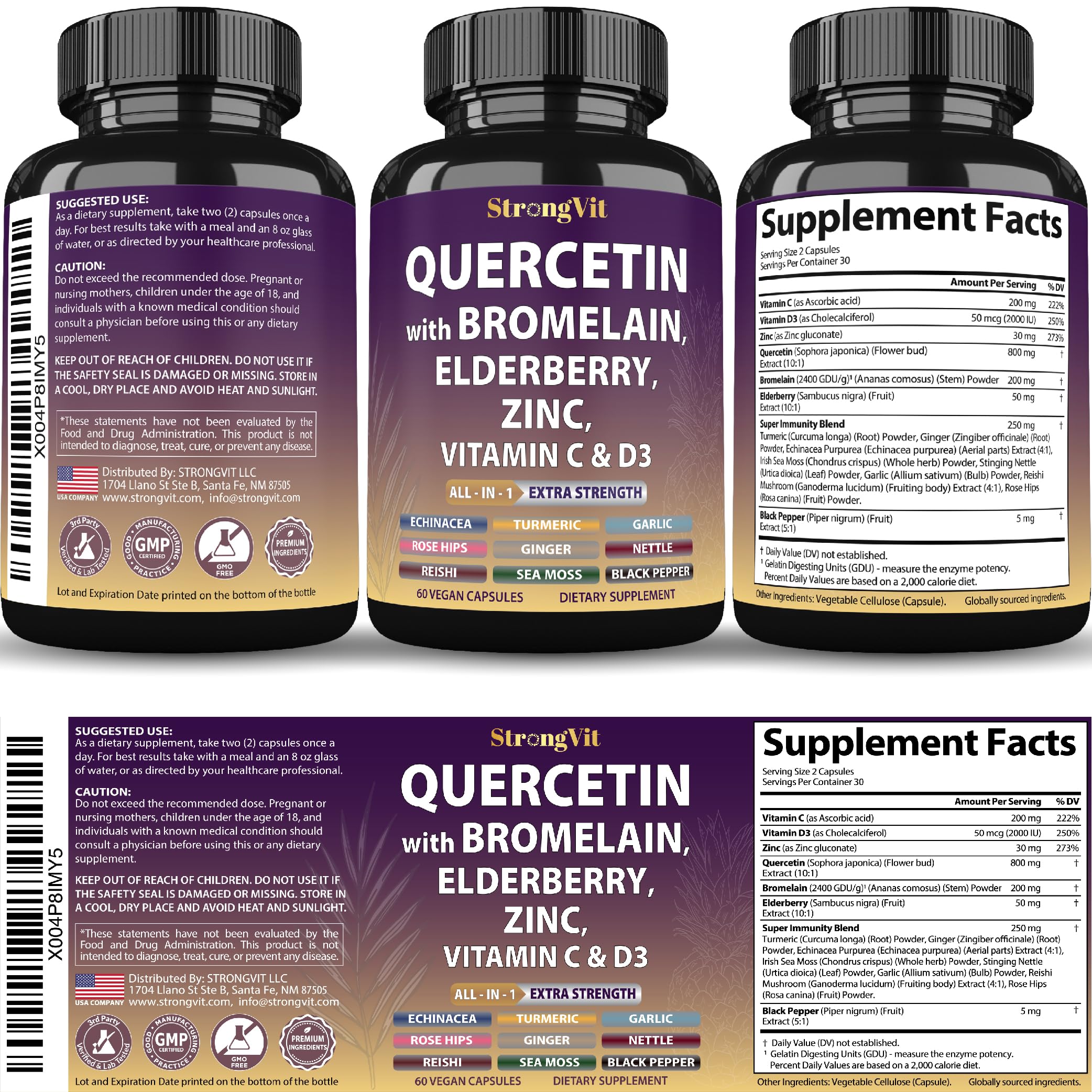 Escena lifestyle con StrongVit en ambiente natural destacando origen botánico