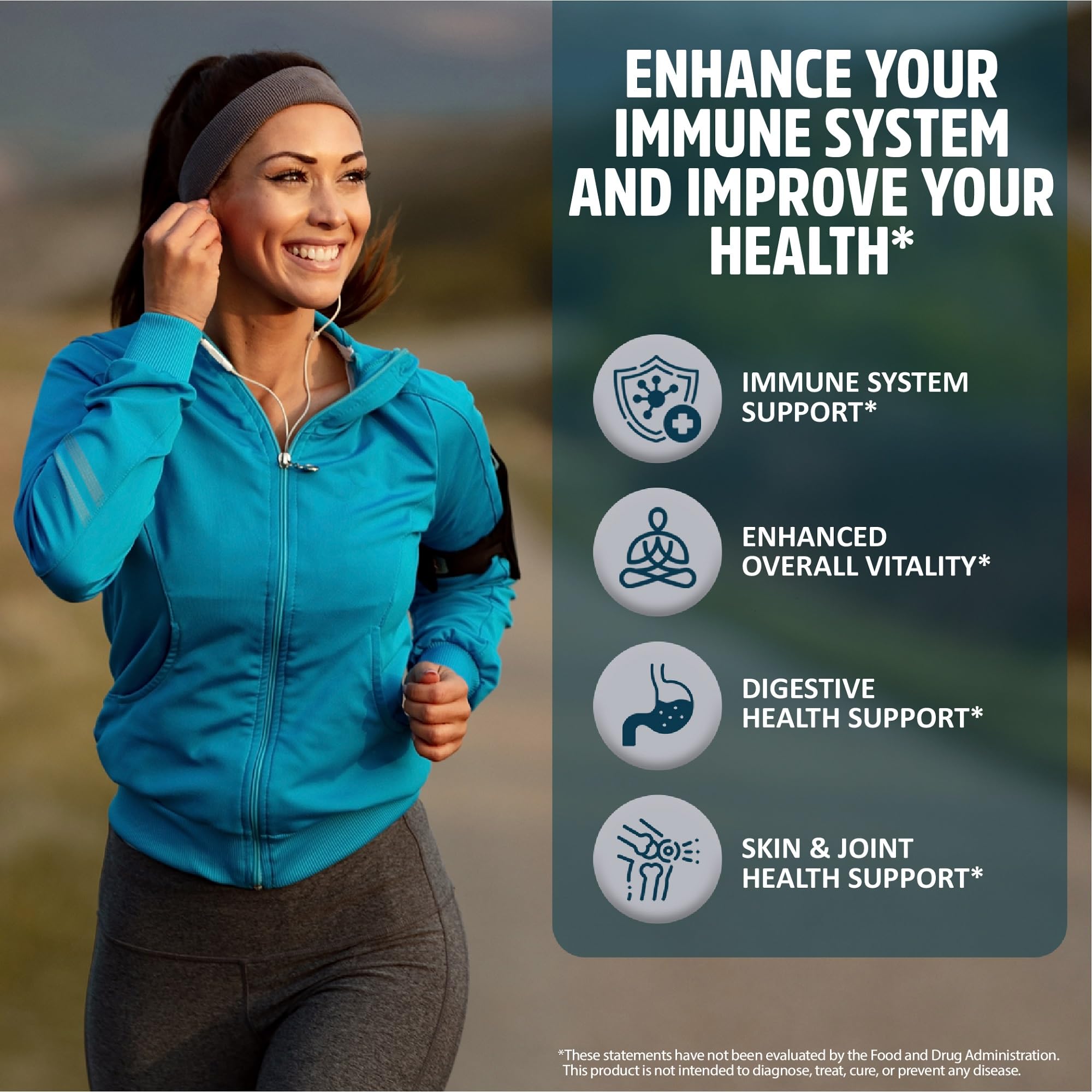StrongVit etiqueta con lista de ingredientes y certificación de pruebas
