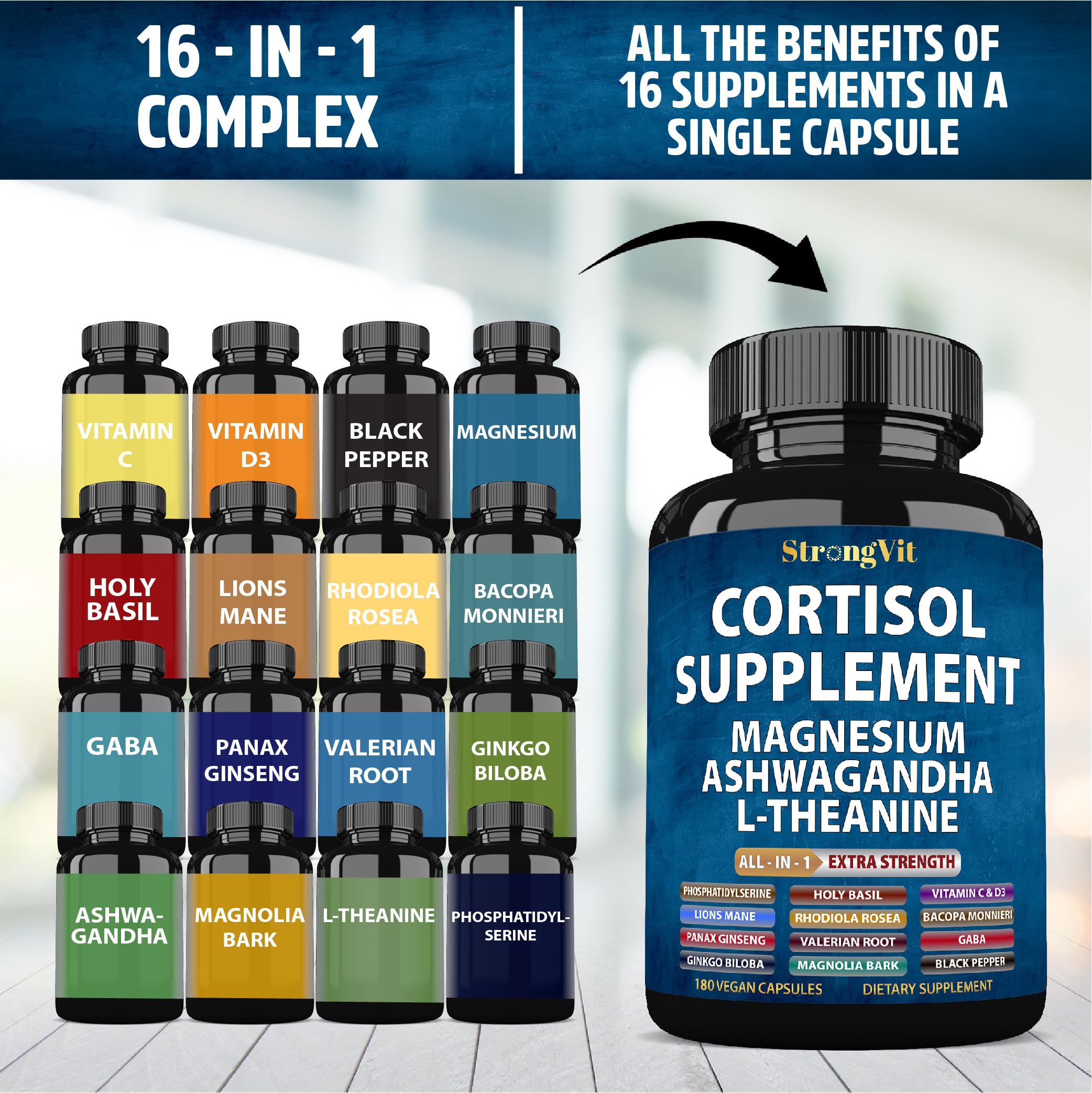 StrongVit persona tomando cápsulas por la noche para mejor descanso