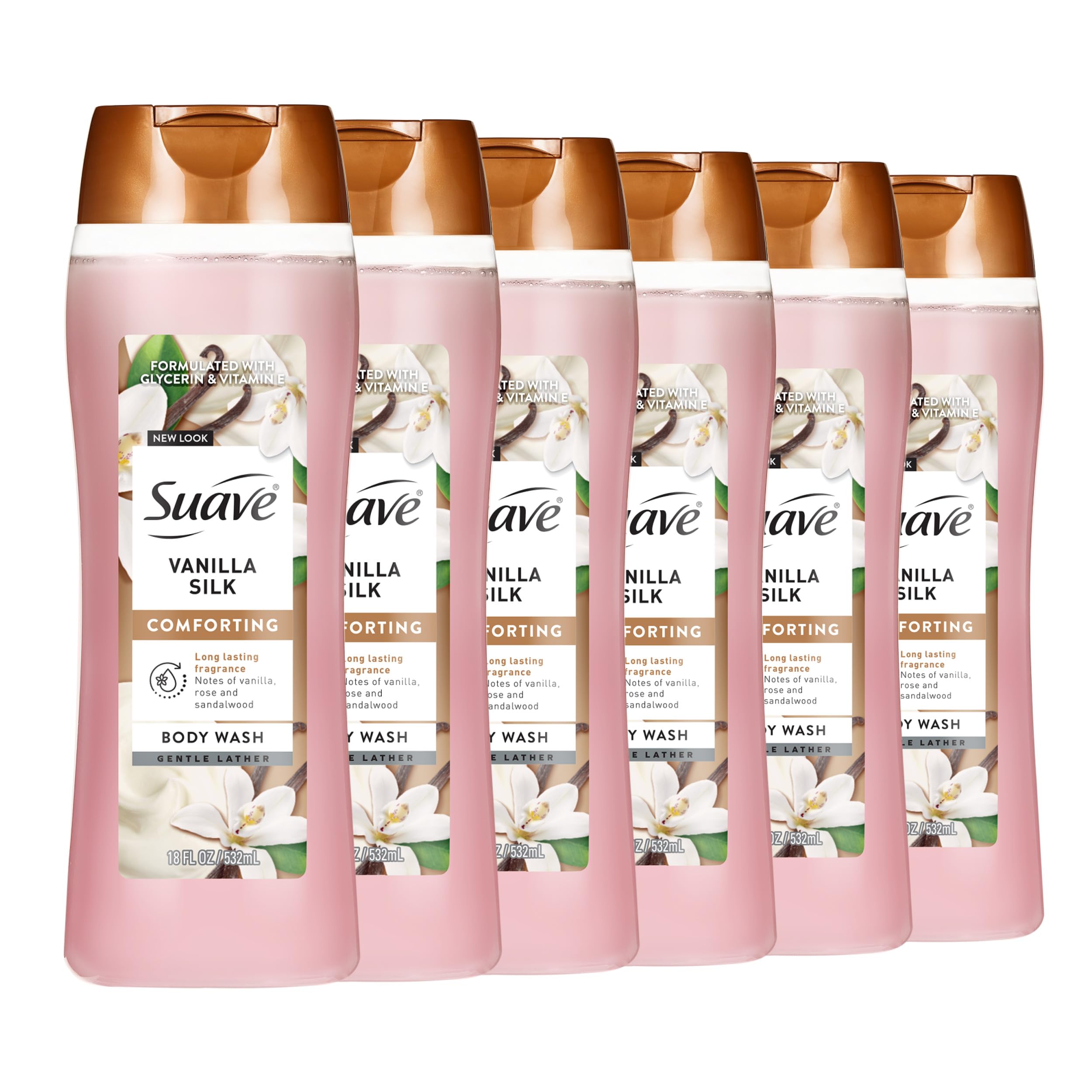 Suave envase frontal con aroma vainilla para una hidratación suave