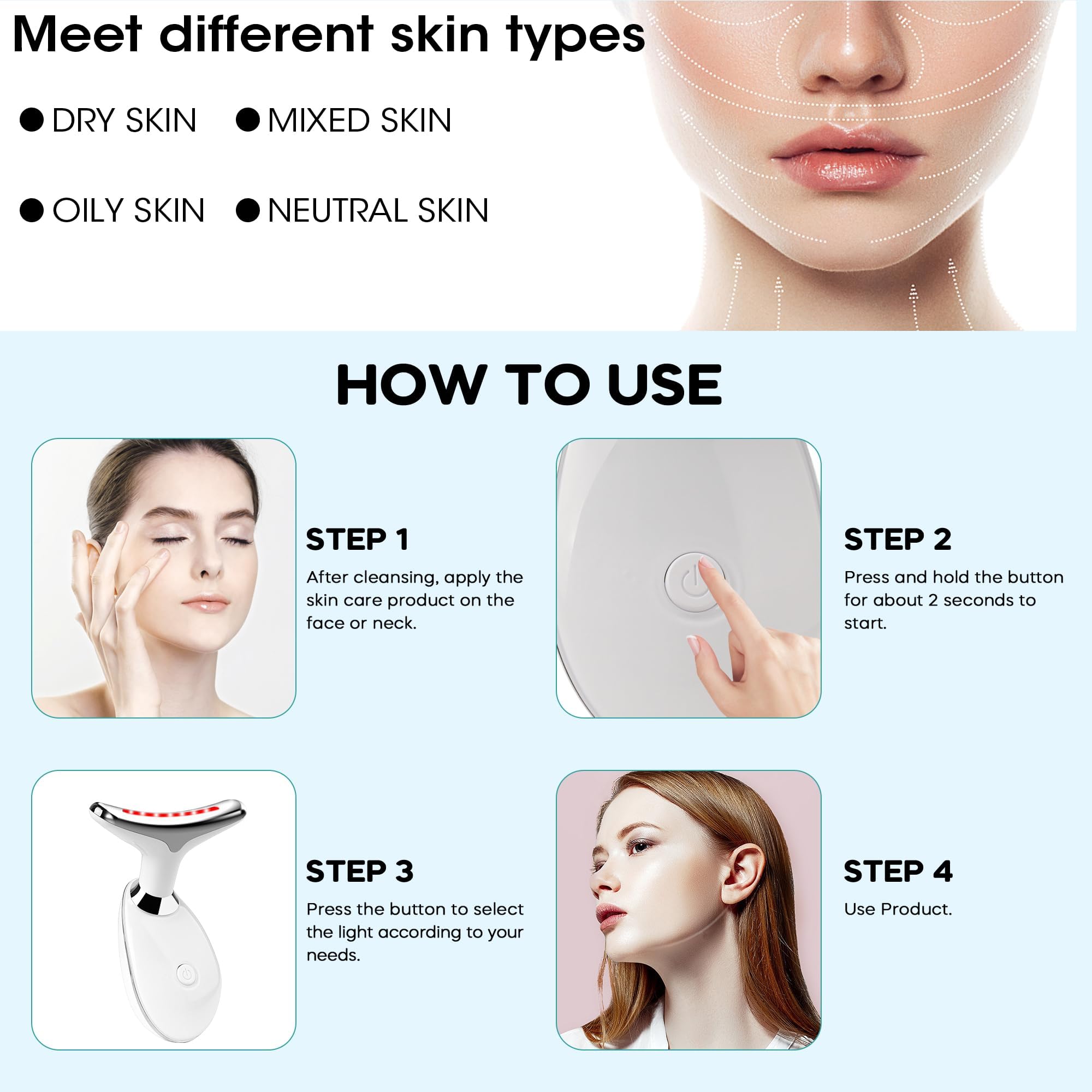 Suenohyu cabezal curvo en primer plano adaptado al contorno facial