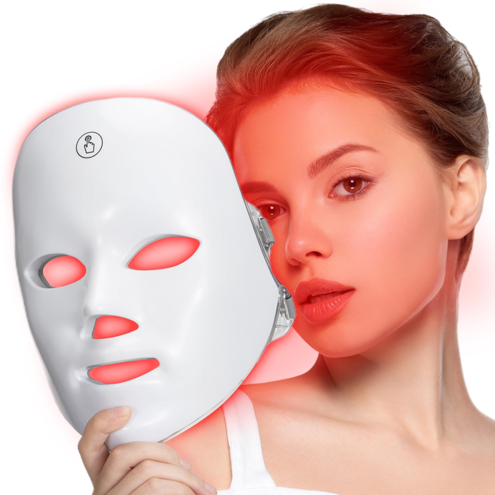 SUERBEATY máscara frontal mostrando cobertura total y comodidad