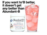 Sufficient-C bebida rosa en vaso listo para beber, refresca y energiza