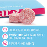Envase trasero Sugar Splash con lista de ingredientes y garantías de calidad