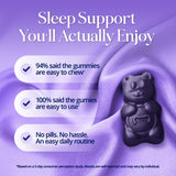 SugarBear Sleep etiqueta nutricional legible con información de melatonina