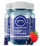 SugarBear Sleep frontal del envase mostrando el sello vegano y beneficios