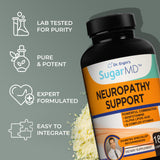 SugarMD frasco abierto con cápsulas que muestra contenido real