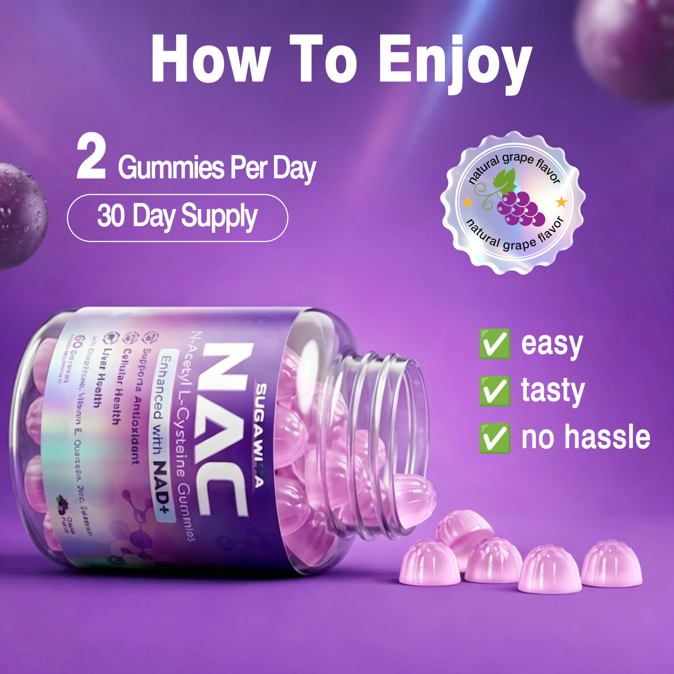 SUGAWITA gomitas junto a elementos de estilo de vida saludable