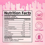 Suiyilary etiqueta nutricional en primer plano con ingredientes