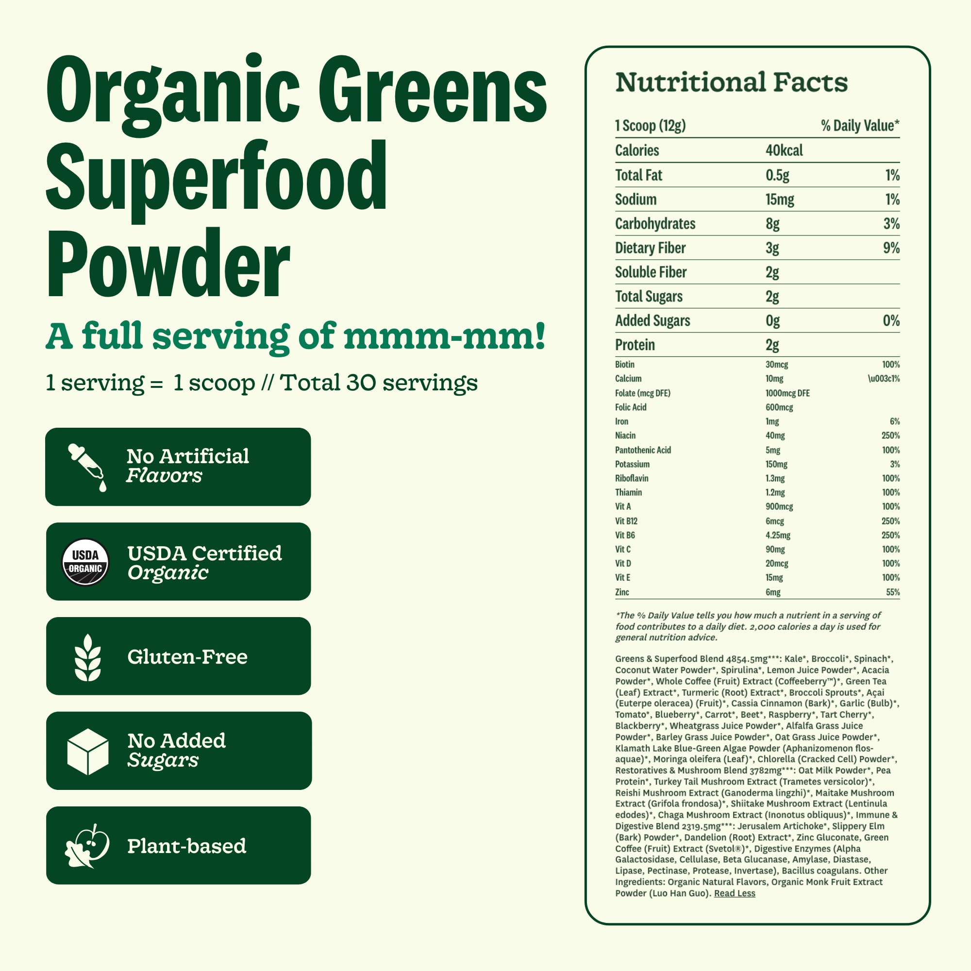 Suja etiqueta de ingredientes detallada, evidencia certificación orgánica y nutrientes