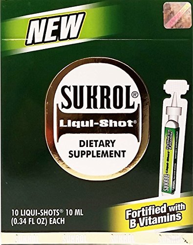 Sukrol envase frontal mostrando shot líquido fácil y de rápida absorción