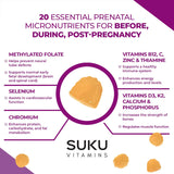 SUKU etiqueta nutricional enfocada en folato L-5-MTHF y vitaminas