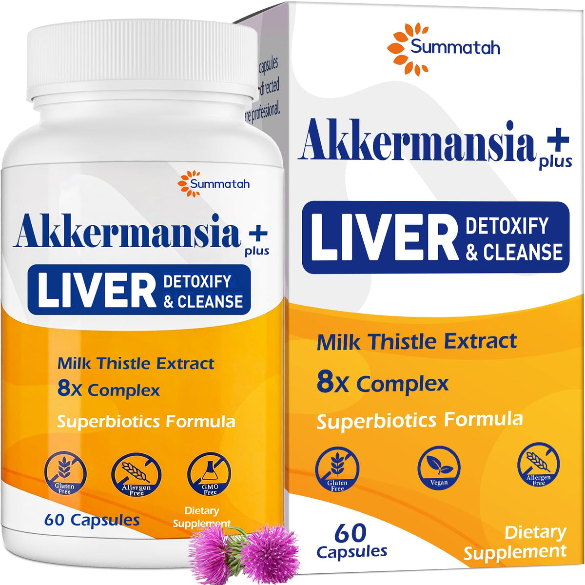 Summatah envase frontal Liver Detoxify con diseño claro y confianza