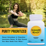Summer Ready cápsulas en superficie mostrando color y pureza del producto