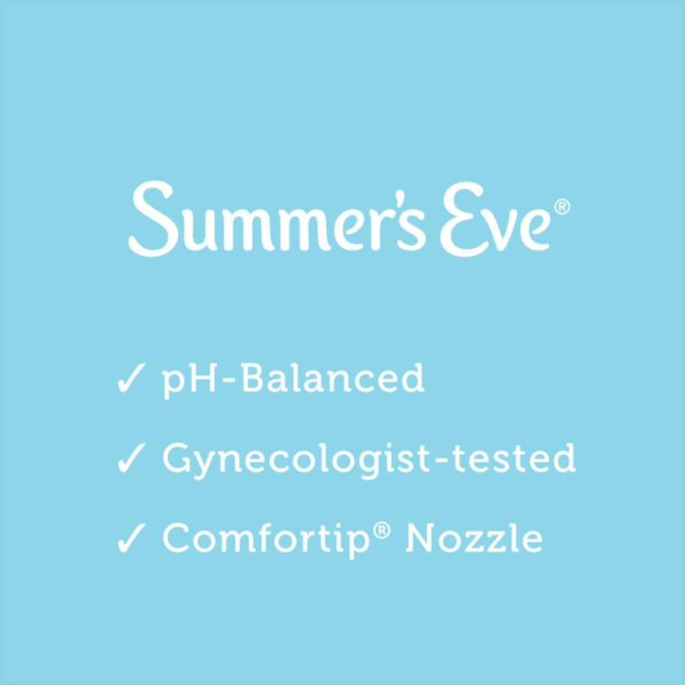 Summer's Eve comparación de tamaño en mano para transporte fácil