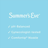 Summer's Eve comparación de tamaño en mano para transporte fácil
