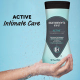 Summer’s Eve gel textura en primer plano evidencia limpieza suave y espuma ligera
