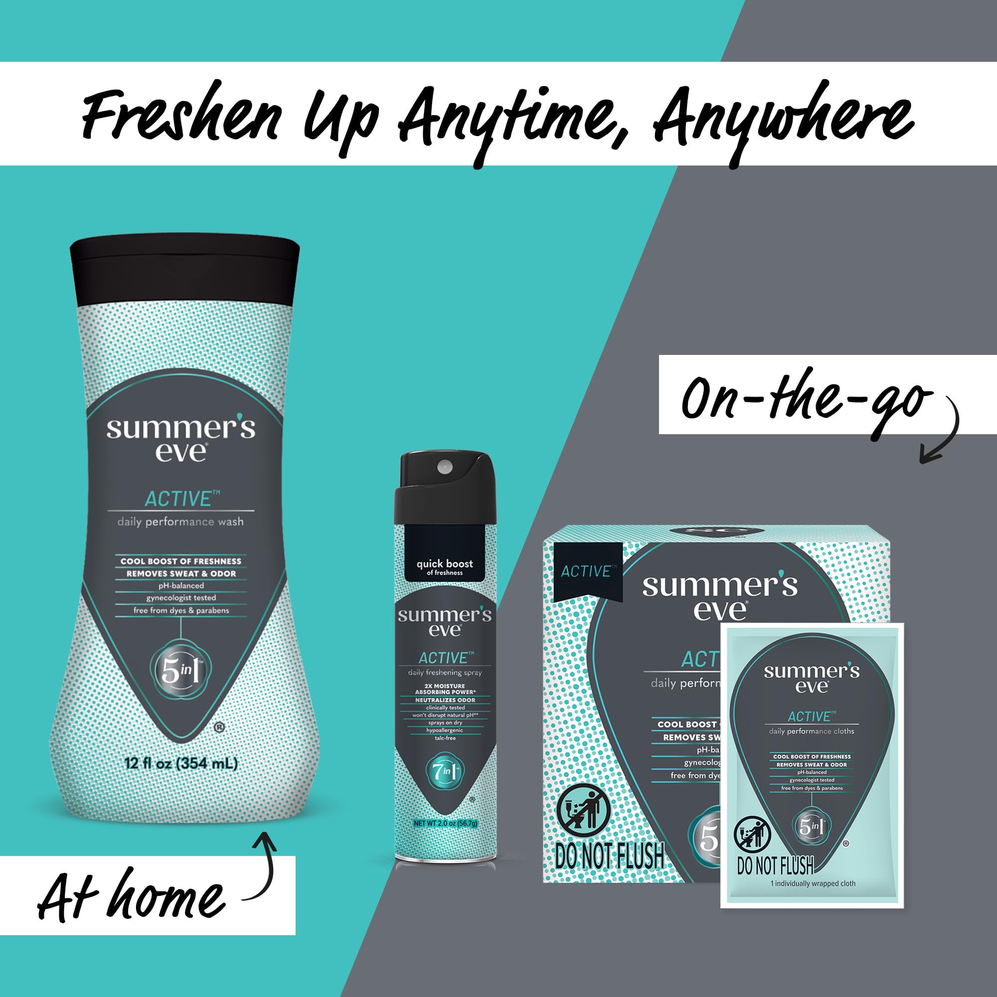 Summer’s Eve etiqueta con Acti-Cool e ingredientes que proporcionan frescura