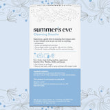 Summer's Eve etiqueta con ingredientes y pH balanceado para confianza