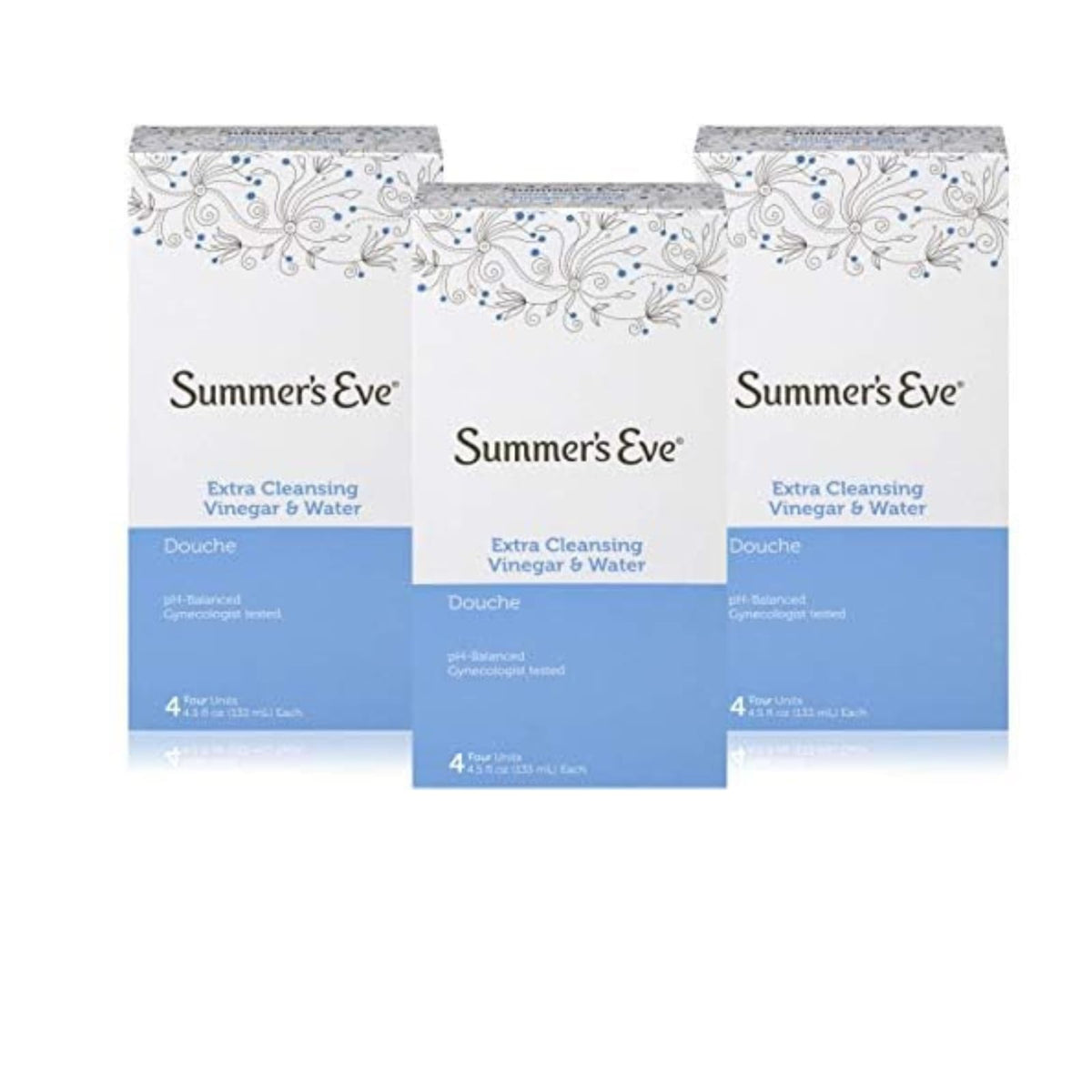 Summer's Eve envase frontal mostrando etiqueta clara y beneficio de frescura