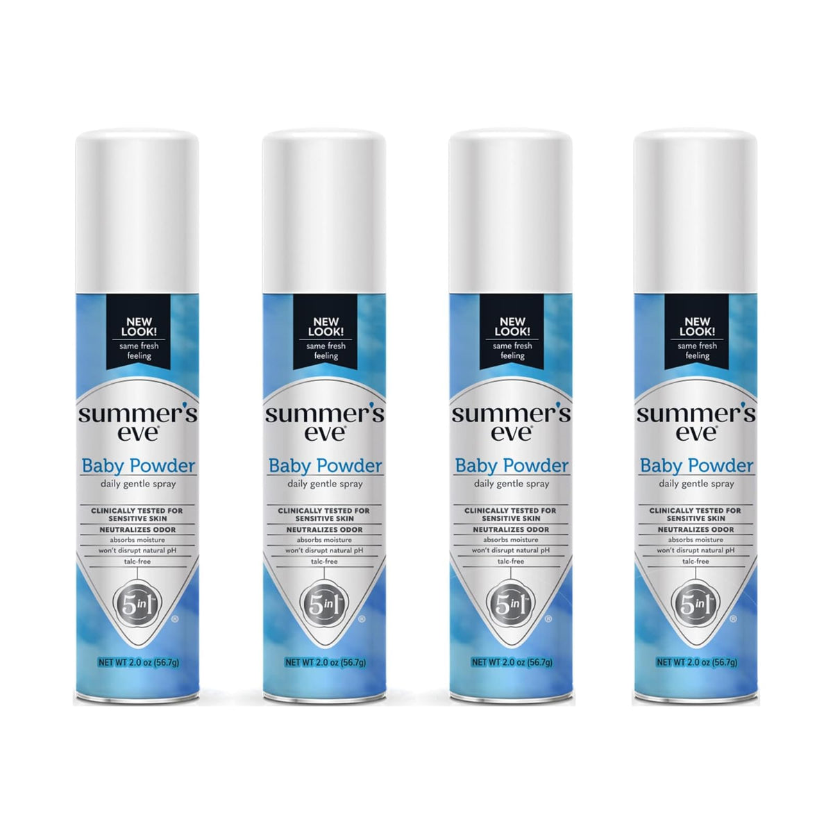 Summer's Eve spray frontal, envase compacto y práctico para frescura diaria