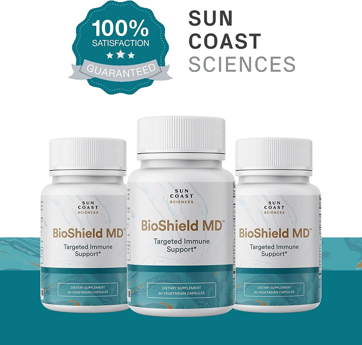 SUN COAST SCIENCES producto sobre encimera sugerente de uso diario y bienestar