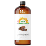 Sun Essential Oils frasco frontal ámbar con etiqueta, presenta aroma reconfortante