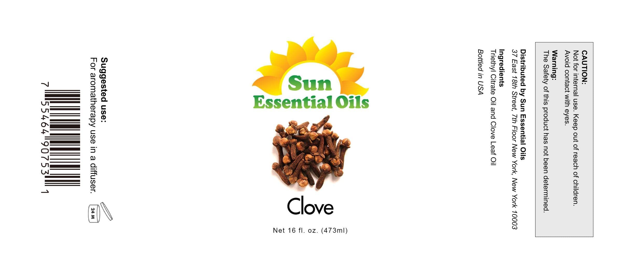 Sun Essential Oils gota de aceite clavo textura y pureza visible para mezcla
