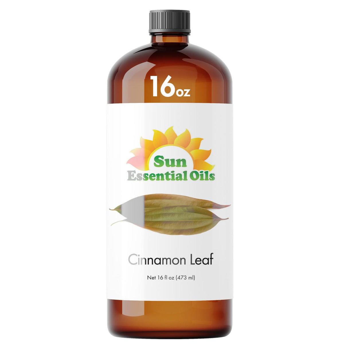 Sun Essential Oils botella de 16 oz vista frontal con aroma duradero