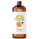 Sun Essential Oils frasco frontal mostrando envase ámbar y beneficio de conservación