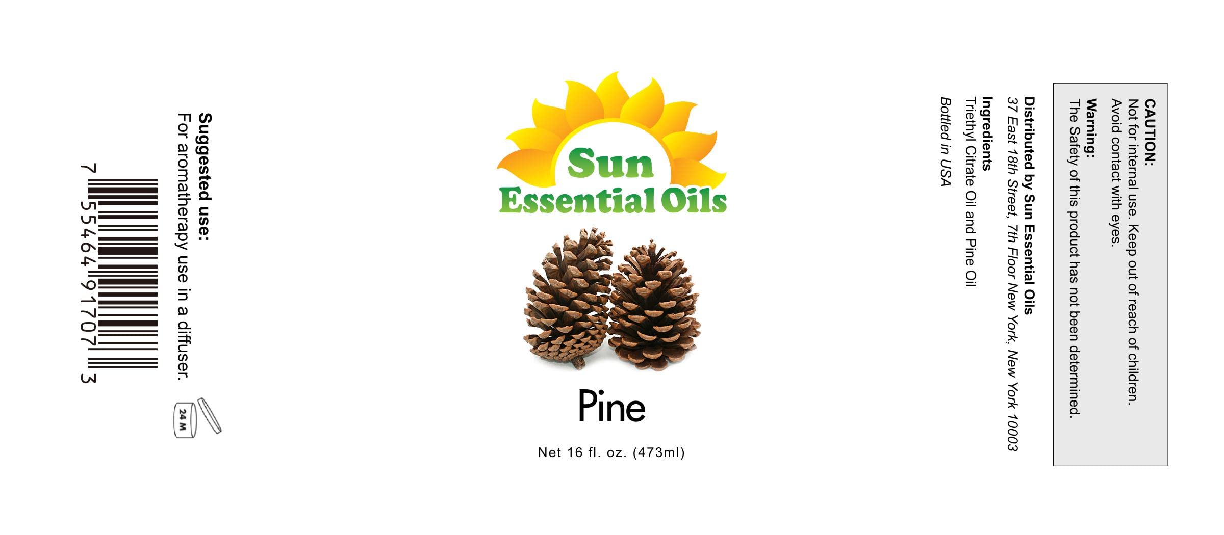 Sun Essential Oils gota de aceite de pino en superficie resaltando pureza y brillo