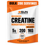 Sun Nutraceuticals envase frontal mostrando 1 kg y 200 porciones, claridad del producto
