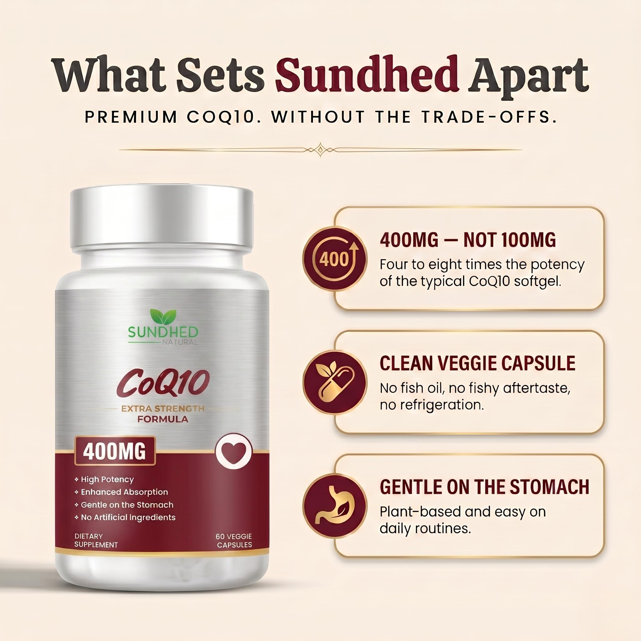 Sundhed Natural cápsulas en mano para escala, muestra tamaño real y conveniencia