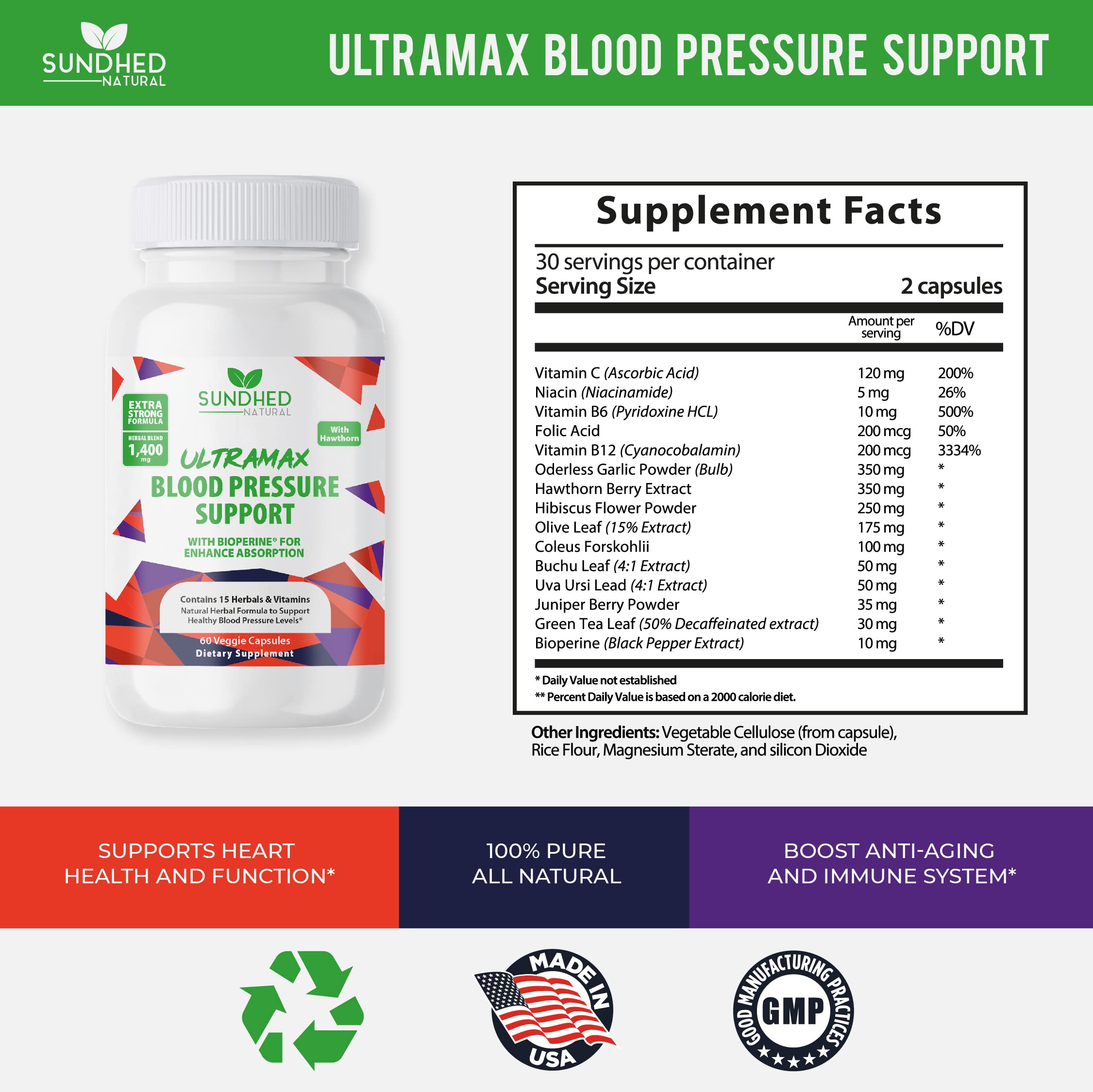 Sundhed Natural suplemento en mano durante la toma diaria como apoyo nutricional