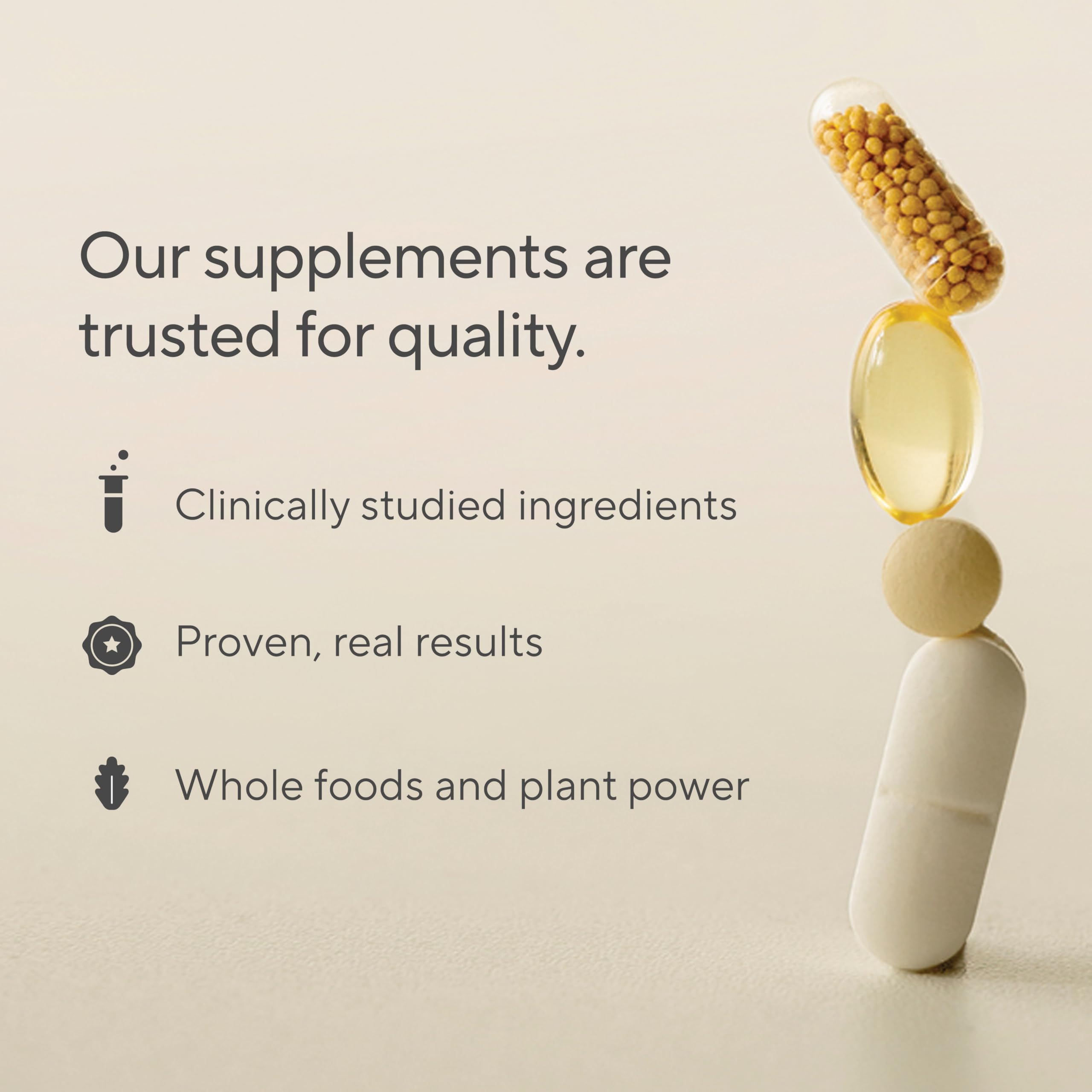 Sunergetic etiqueta con información nutricional y lista de ingredientes