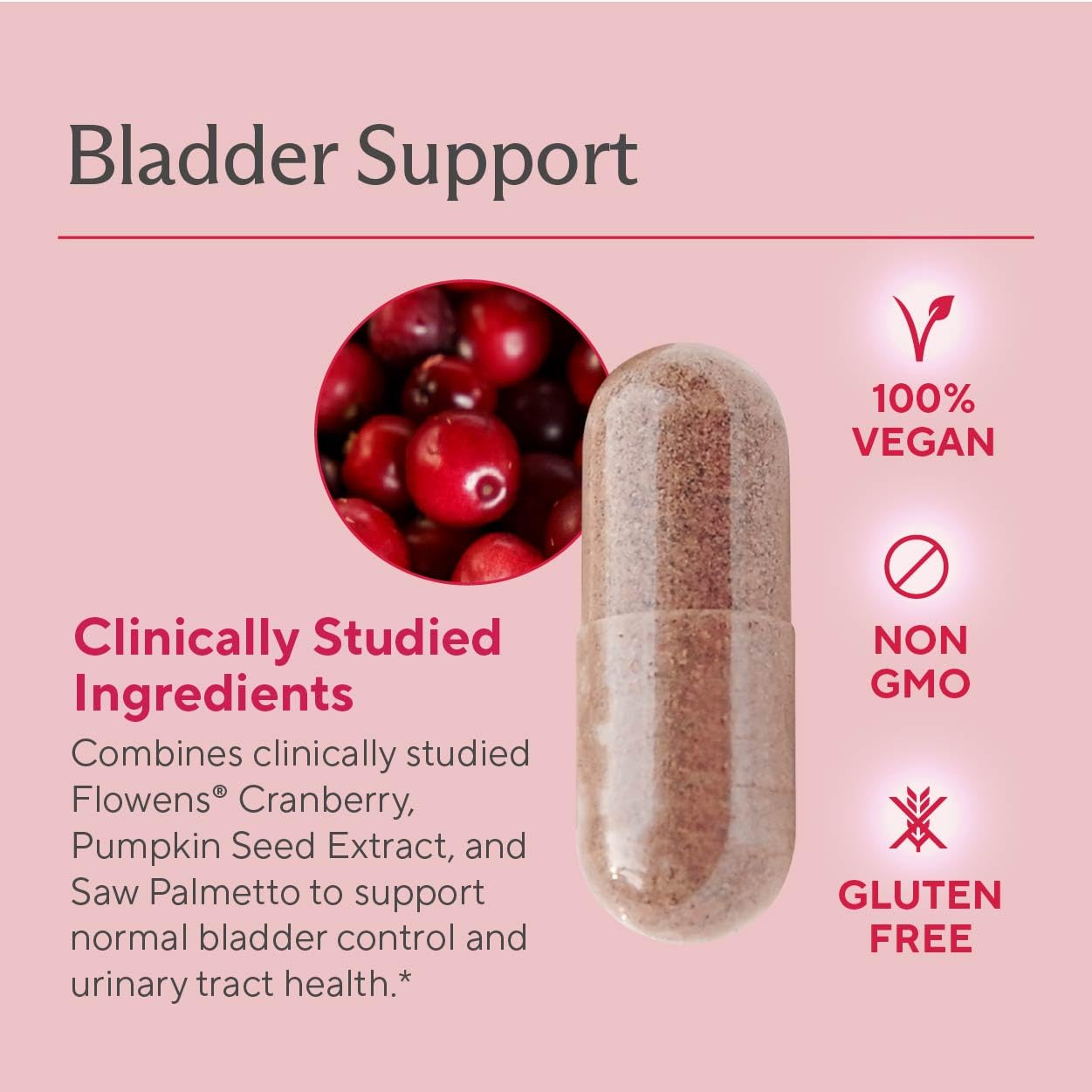 Sunergetic etiqueta con lista de ingredientes incluyendo Flowens y calabaza