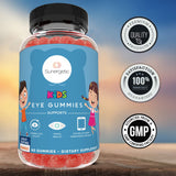 Sunergetic gomita partida que sugiere sabor mango agradable
