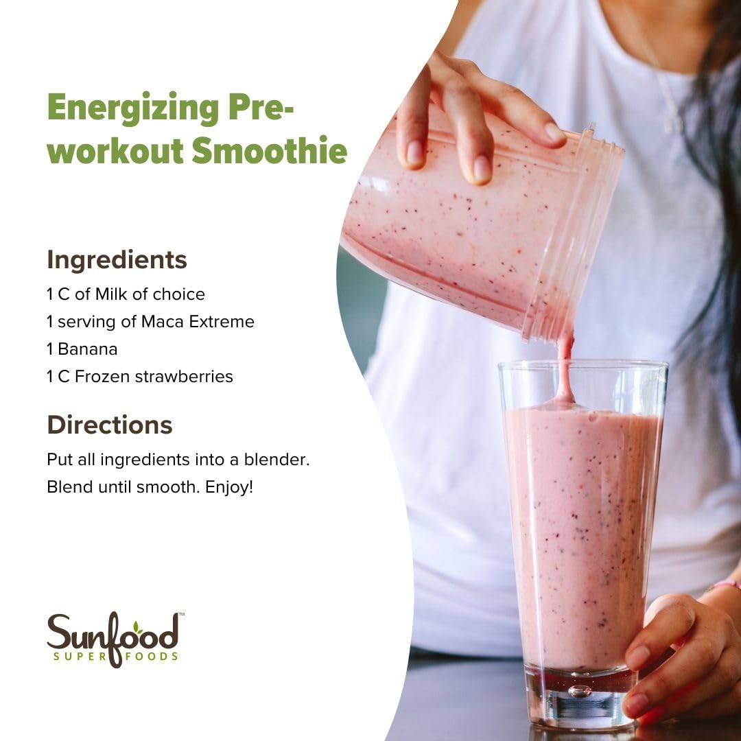 Sunfood Superfoods cucharada con maca, dosis concentrada y práctica