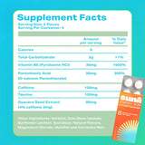 SUNII ENERGY GUM etiqueta ingredientes para transparencia y calidad canadiense